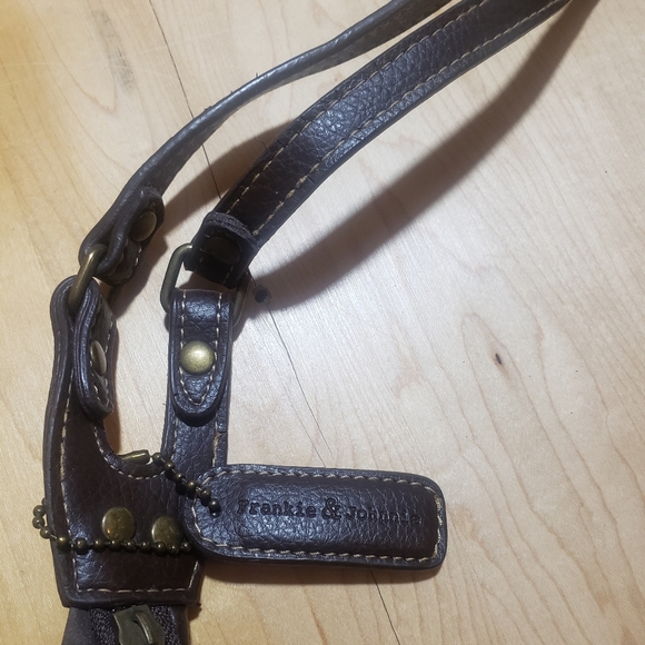 Frankie & Johnnie Vintage Embroidered Brown Shoulder Bag - Picture 3 of 8